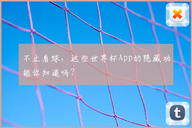 不止看球，这些世界杯App的隐藏功能你知道吗？